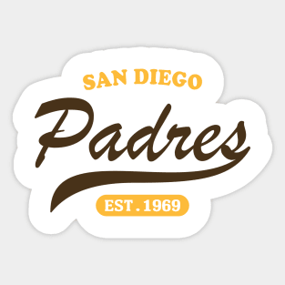 San Diego Padres Classic Style Sticker
